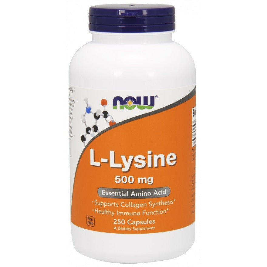 NOW Foods L-Lysine, 500mg - 250 vcaps