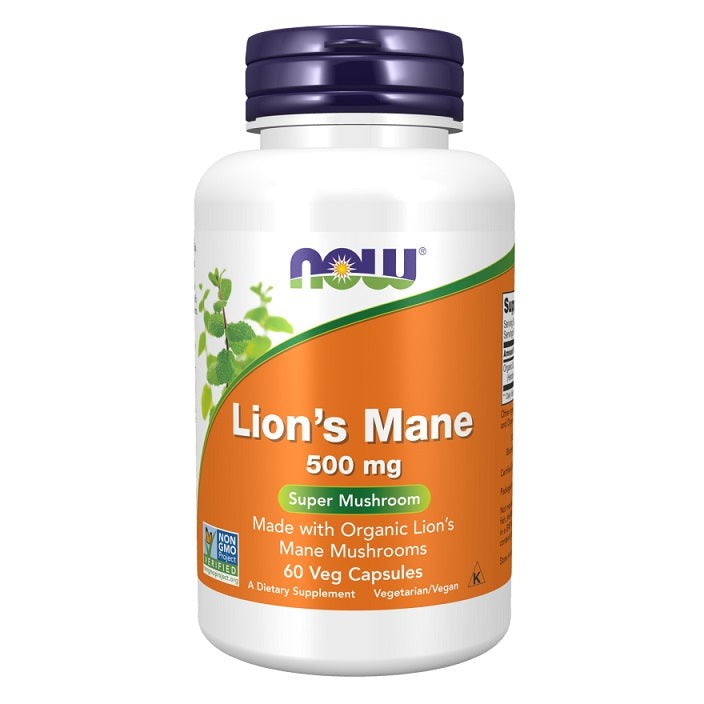 NOW Foods Lion's Mane, 500mg - 60 vcaps