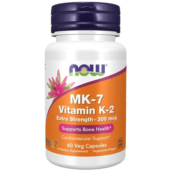 NOW Foods MK-7 Vitamin K-2, 300mcg Extra Strength - 60 vcaps