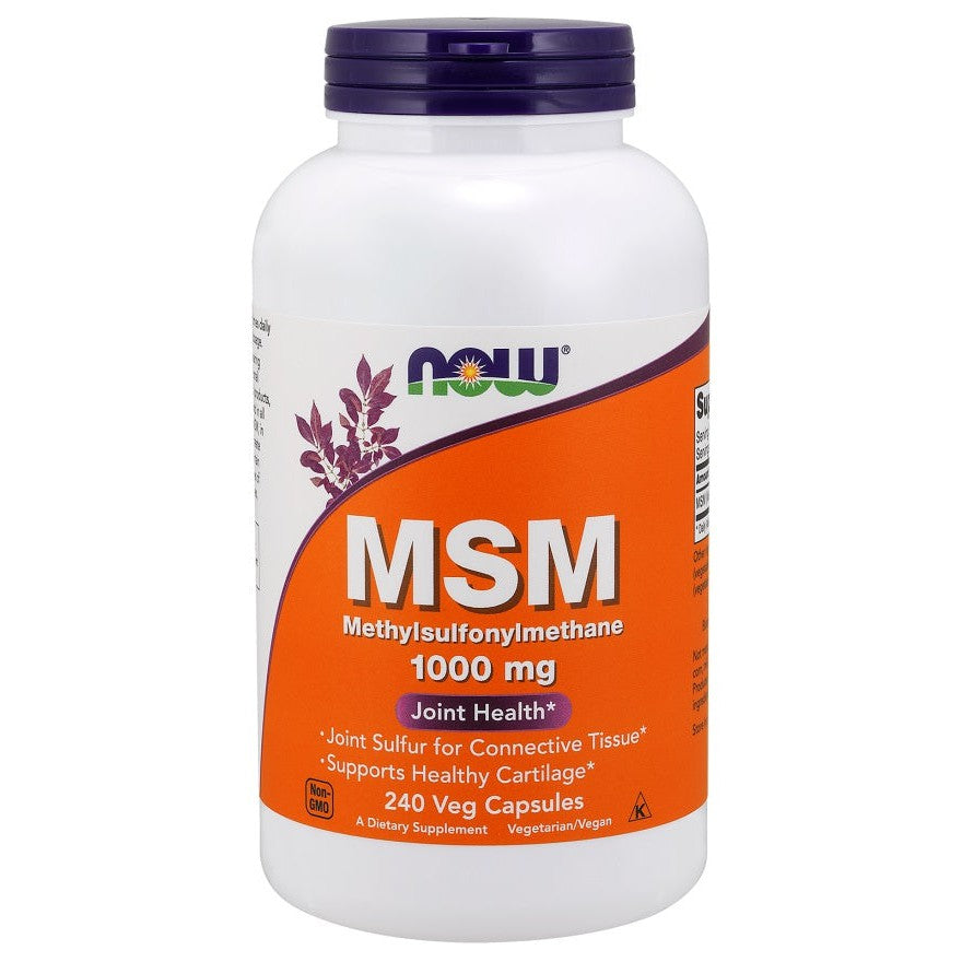NOW Foods MSM Methylsulphonylmethane, 1000mg - 240 vcaps