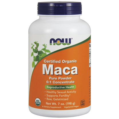 NOW Foods Maca 6:1 Concentrate, Pure Powder - 198g