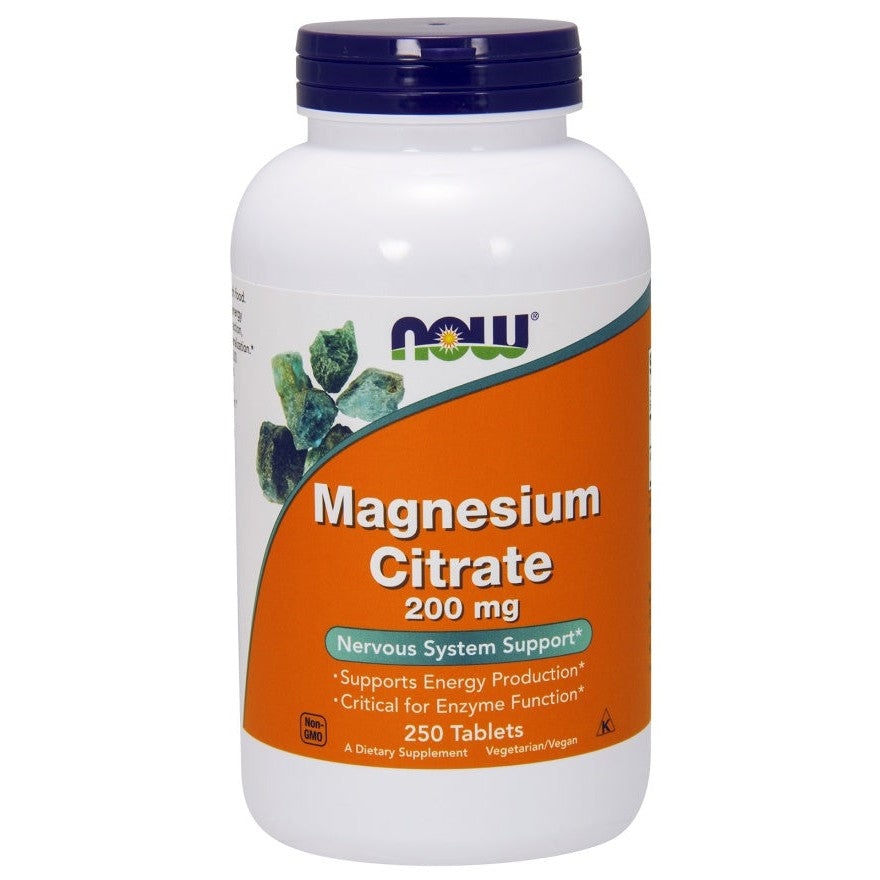 NOW Foods Magnesium Citrate, 200mg - 250 tablets
