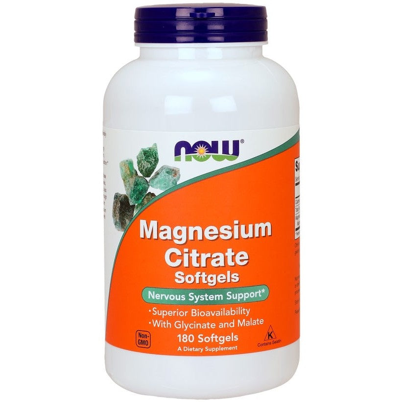 NOW Foods Magnesium Citrate Softgels - 180 softgels