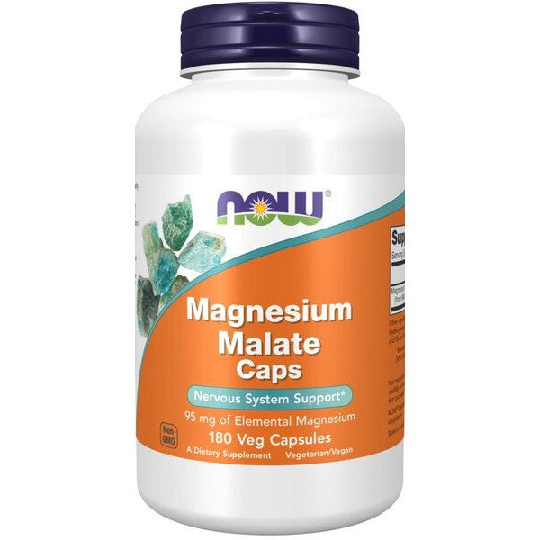 NOW Foods Magnesium Malate Caps - 180 vcaps