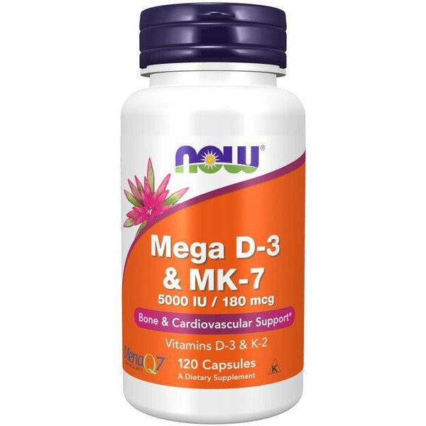 NOW Foods Mega D-3 & MK-7 - 120 caps