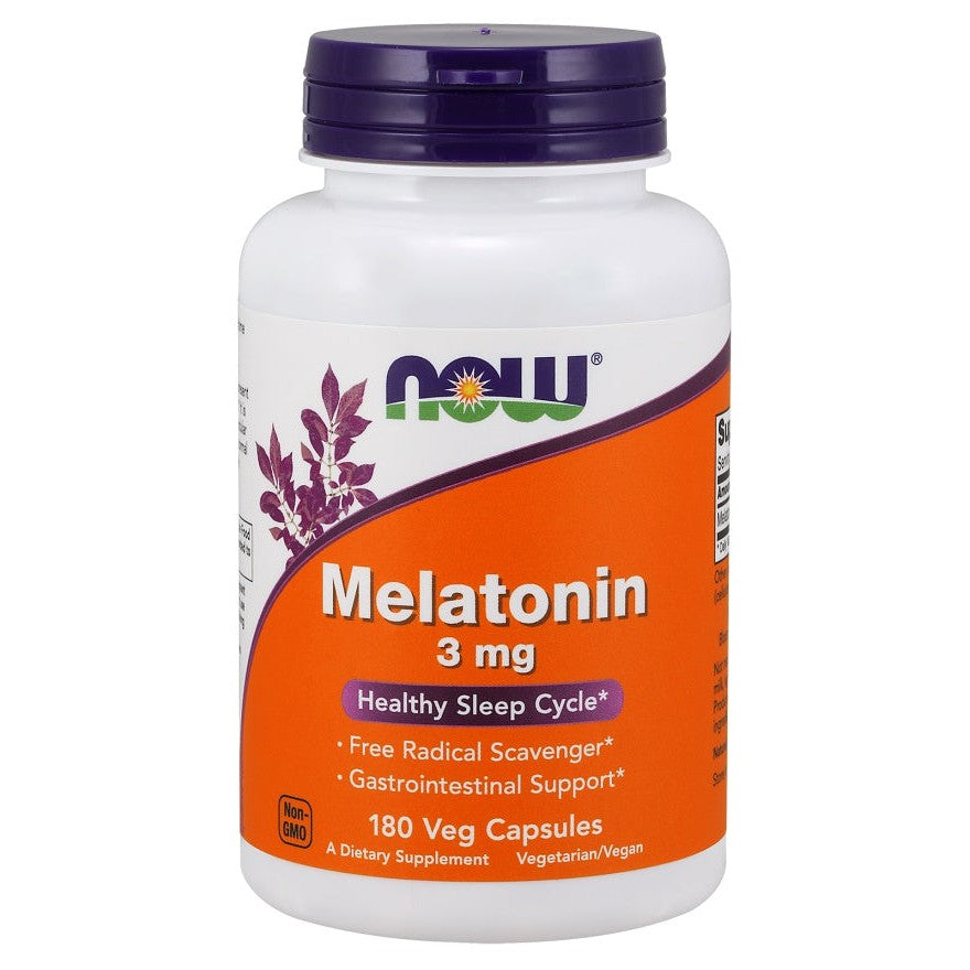NOW Foods Melatonin, 3mg - 180 vcaps