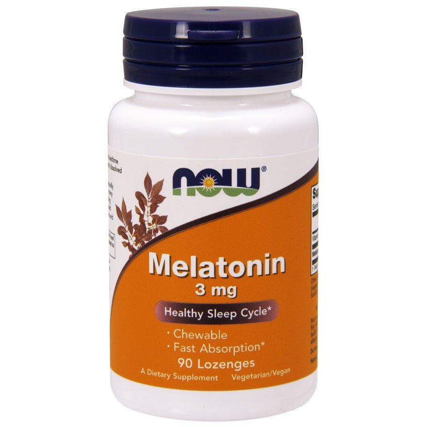 NOW Foods Melatonin Chewable, 3mg - 90 lozenges