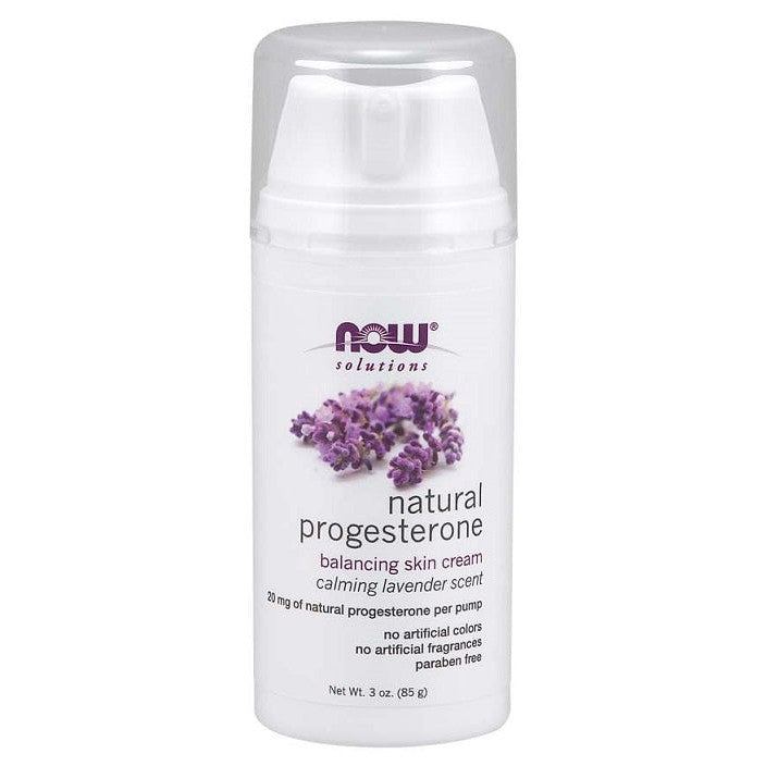 NOW Foods Natural Progesterone Balancing Skin Cream with Lavender - 85g