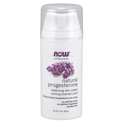 NOW Foods Natural Progesterone Balancing Skin Cream with Lavender - 85g
