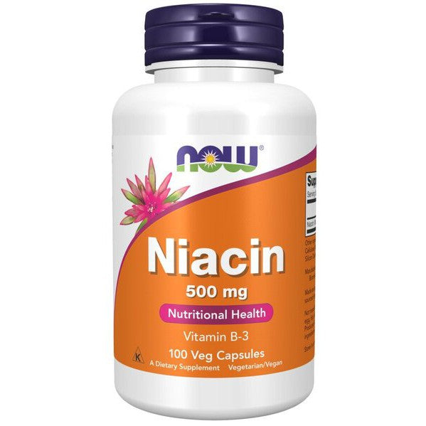 NOW Foods Niacin, 500mg - 100 vcaps