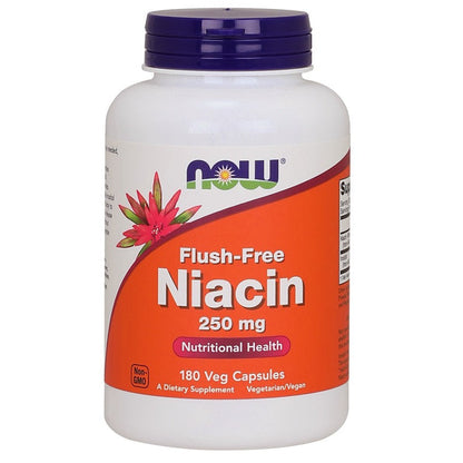 NOW Foods Niacin Flush-Free, 250mg - 180 vcaps
