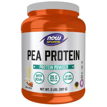 NOW Foods Pea Protein, Vanilla Toffee - 907g