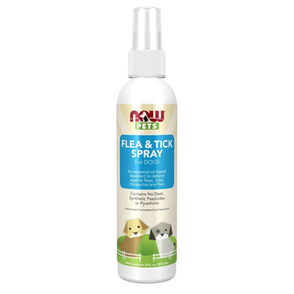 NOW Foods Pets, Flea & Tick Spray for Dogs - 237 ml.