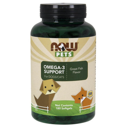 NOW Foods Pets, Omega-3 Support - 180 softgels