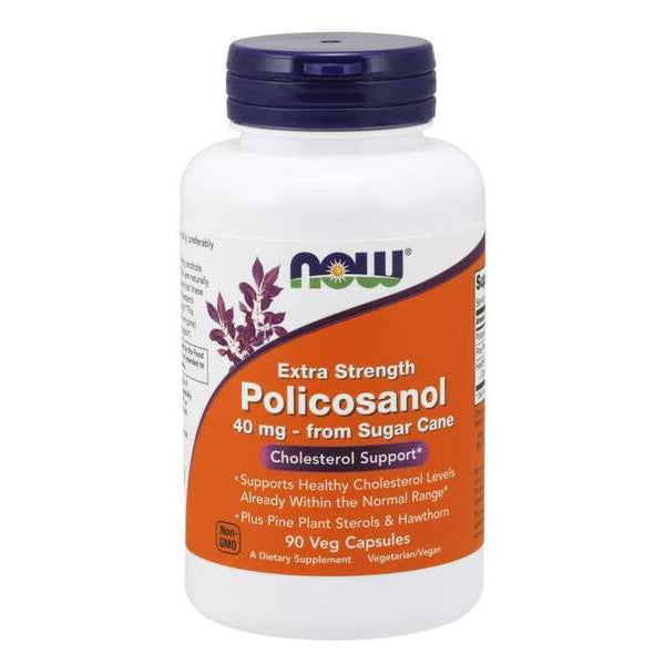 NOW Foods Policosanol, 40mg Extra Strength - 90 vcaps