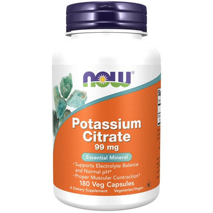 NOW Foods Potassium Citrate, 99mg - 180 vcaps
