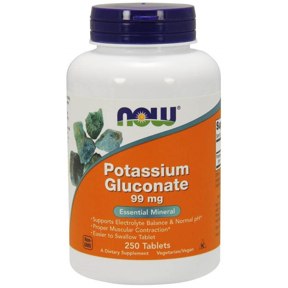 NOW Foods Potassium Gluconate, 99mg - 250 tablets