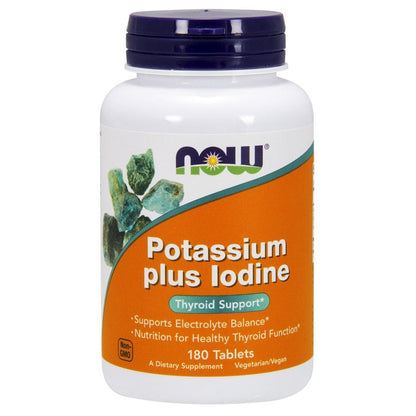 NOW Foods Potassium plus Iodine - 180 tabs