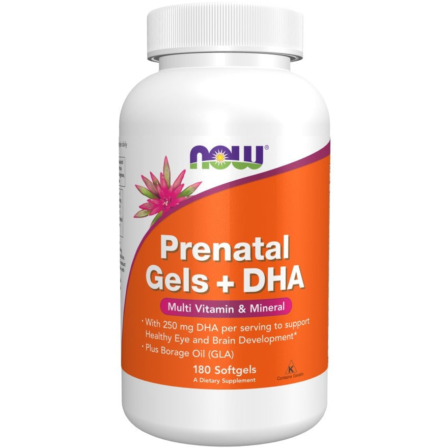 NOW Foods Prenatal Gels + DHA - 180 softgels
