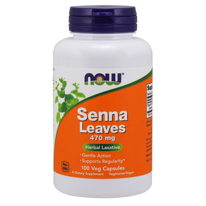 NOW Foods Senna Leaves, 470mg - 100 vcaps