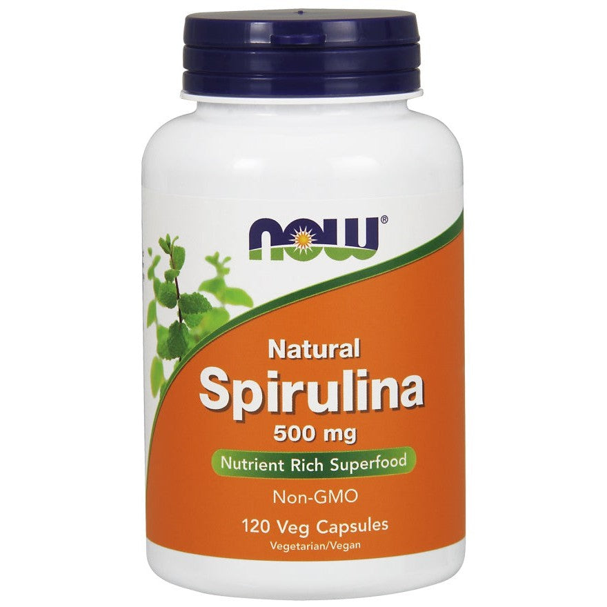 NOW Foods Spirulina - Natural, 500mg - 120 vcaps