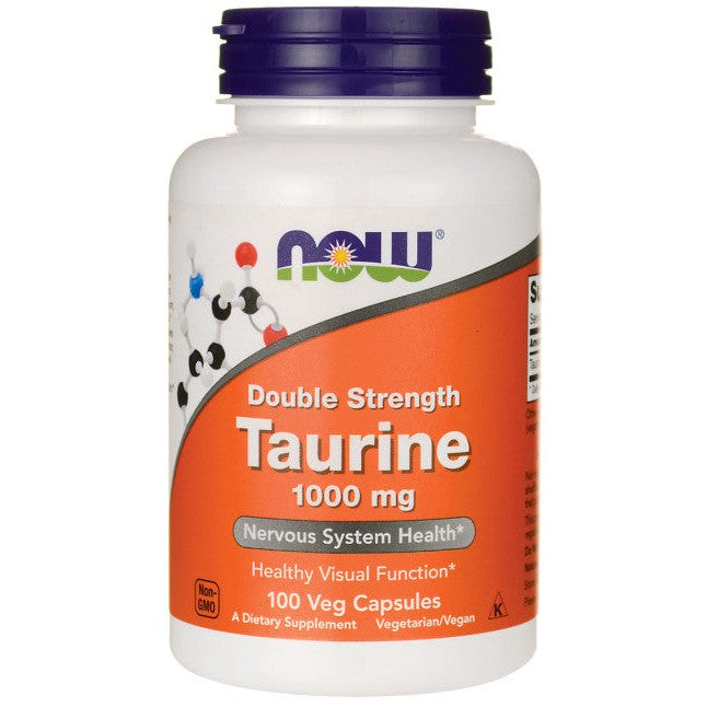 NOW Foods Taurine, 1000mg Double Strength - 100 vcaps