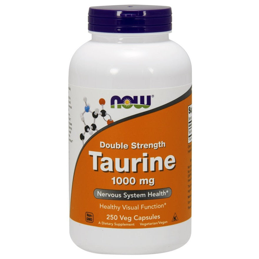 NOW Foods Taurine, 1000mg Double Strength - 250 vcaps