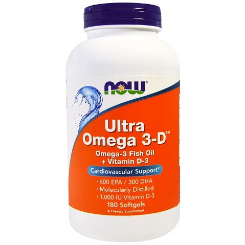 NOW Foods Ultra Omega 3-D with Vitamin D-3 - 180 softgels