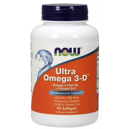 NOW Foods Ultra Omega 3-D with Vitamin D-3 - 90 softgels