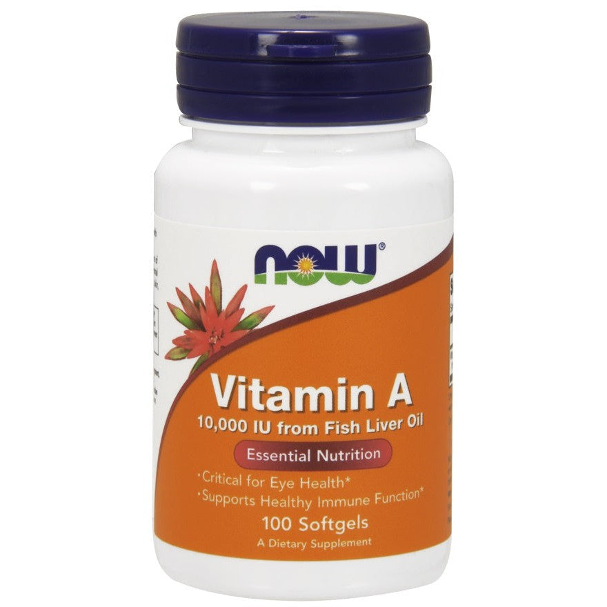 NOW Foods Vitamin A, 10 000 IU - 100 softgels