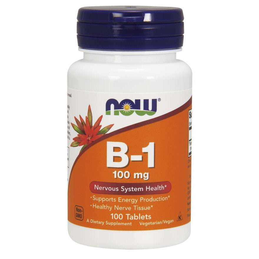NOW Foods Vitamin B-1 Thiamine, 100mg - 100 tabs