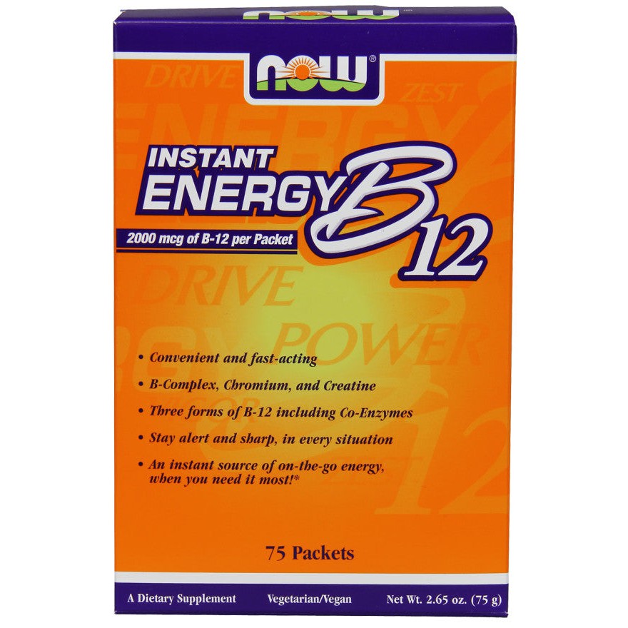 NOW Foods Vitamin B-12, Instant Energy - 75 packets