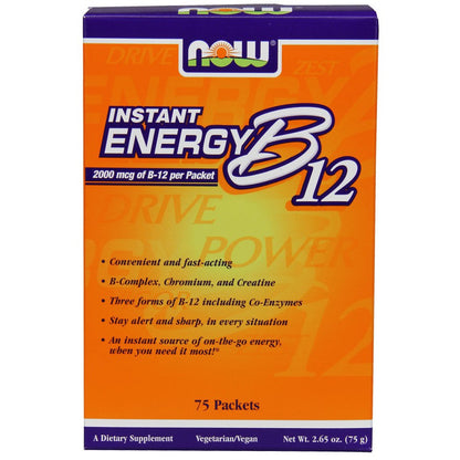 NOW Foods Vitamin B-12, Instant Energy - 75 packets