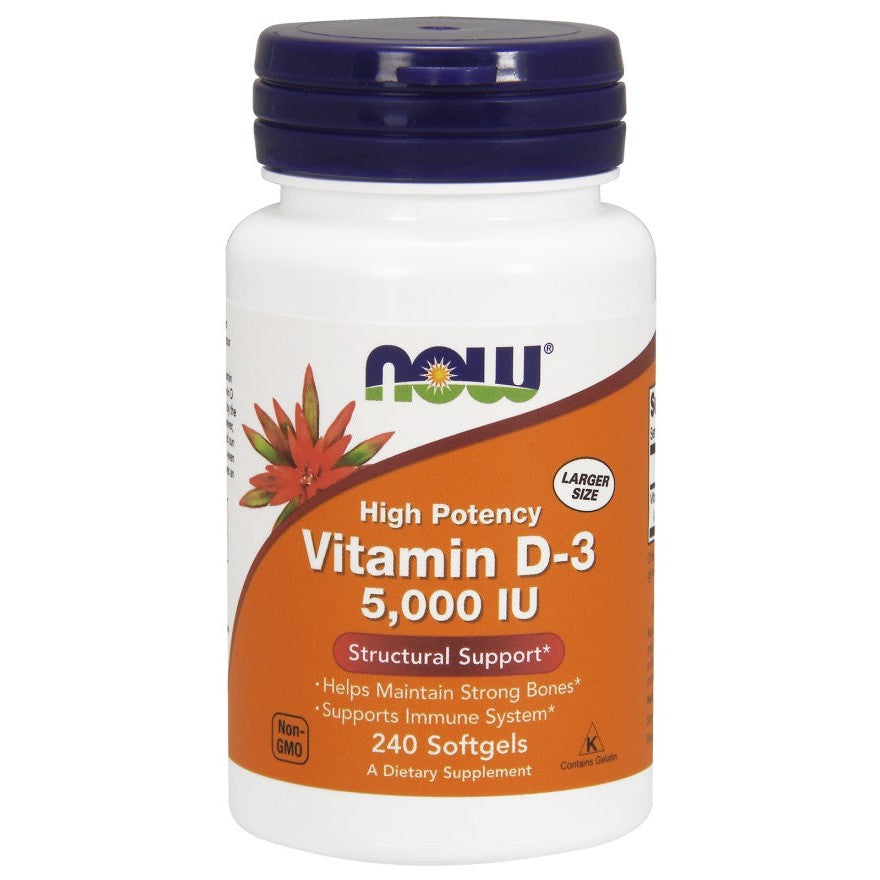 NOW Foods Vitamin D-3, 5000 IU - 240 softgels