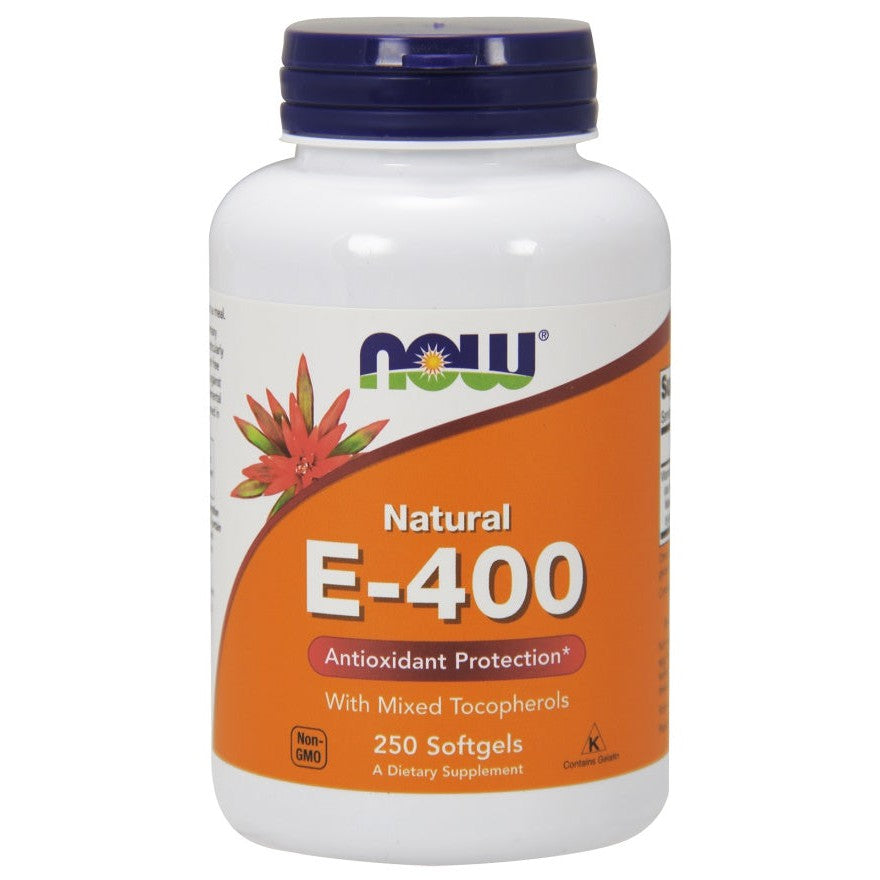 NOW Foods Vitamin E-400 - Natural (Mixed Tocopherols) - 250 softgels