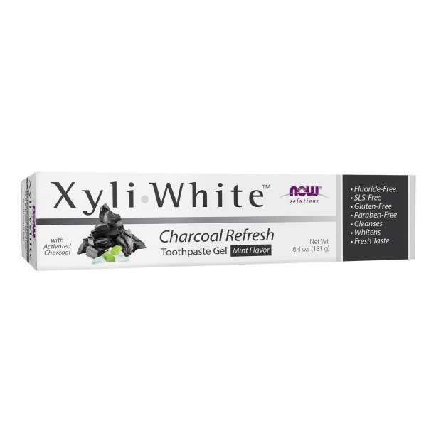 NOW Foods XyliWhite, Charcoal Refresh Toothpaste Gel - 181g