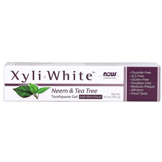 NOW Foods XyliWhite, Neem & Tea Tree Toothpaste Gel - 181g