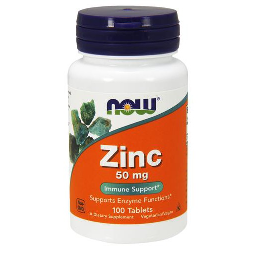 NOW Foods Zinc, 50mg - 100 tabs