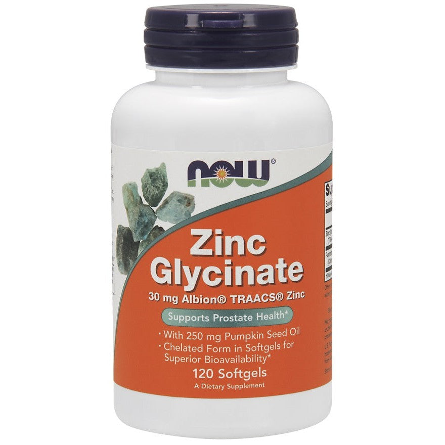 NOW Foods Zinc Glycinate - 120 softgels