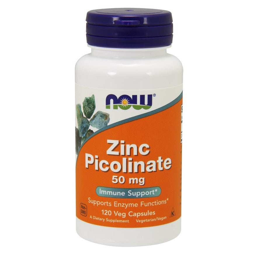 NOW Foods Zinc Picolinate, 50mg - 120 vcaps