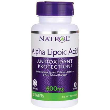 Natrol Alpha Lipoic Acid Time Release, 600mg - 45 tabs