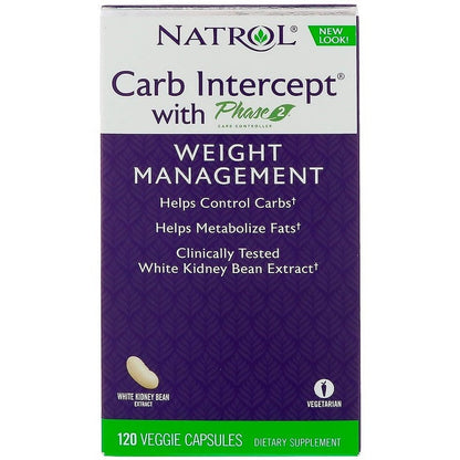 Natrol Carb Intercept with Phase 2 - 120 vcaps