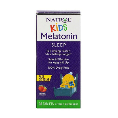 Natrol Kids Melatonin, Strawberry - 30 tabs