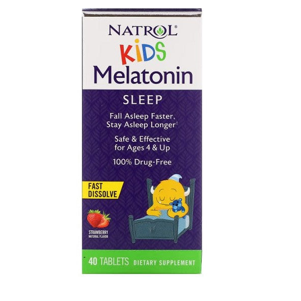 Natrol Kids Melatonin, Strawberry - 40 tabs