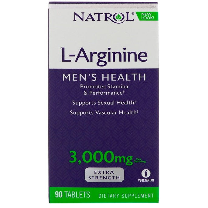 Natrol L-Arginine, 3000mg - 90 tabs