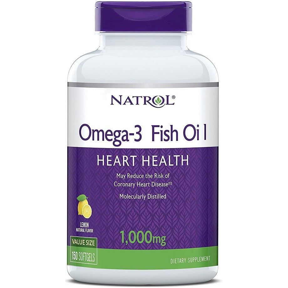 Natrol Omega-3 Fish Oil, 1000mg - 150 softgels