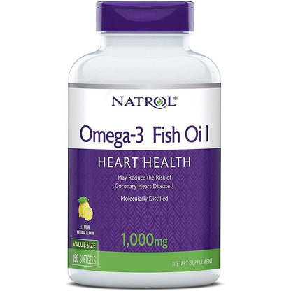 Natrol Omega-3 Fish Oil, 1000mg - 150 softgels
