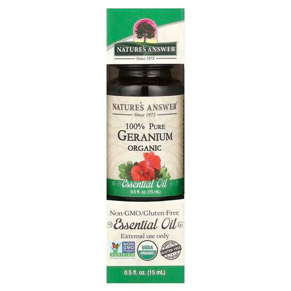 Nature's Answer 100% Pure Geranium Essential Oil - 15 ml.