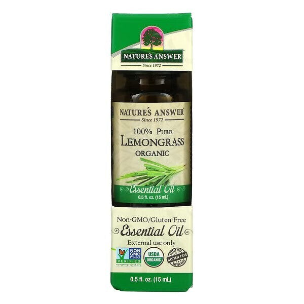 Nature's Answer 100% Pure Lemongrass Essential Oil - 15 ml.