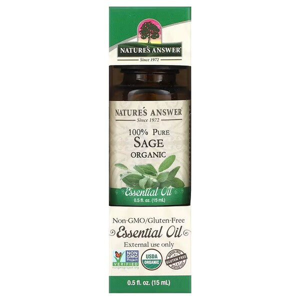 Nature's Answer 100% Pure Sage Essential Oil - 15 ml.